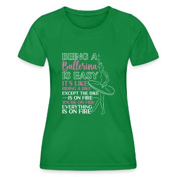 Ballet Danseuse Danse Ballerine - T-shirt sport Femme - vert - Devant - AI Model Female 172 dark (172cm)