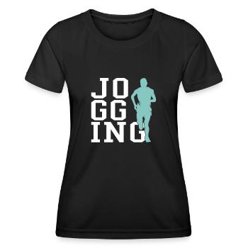 Faire du jogging - T-shirt sport Femme - noir - Devant - AI Model Female 172 light (172cm)