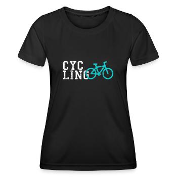 Bicyclette - T-shirt sport Femme - noir - Devant - AI Model Female 172 light (172cm)