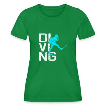 Dive - Women's Functional T-Shirt - kelly green - Front - AI Model Female 172 dark (172cm)