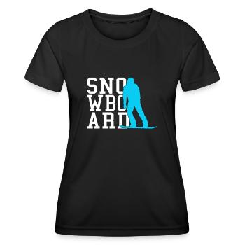 Snowboarding - Frauen Funktions-T-Shirt - Schwarz - Vorne - AI Model Female 172 light (172cm)