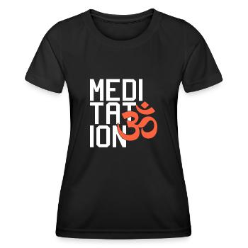 Meditation - Frauen Funktions-T-Shirt - Schwarz - Vorne - AI Model Female 172 light (172cm)