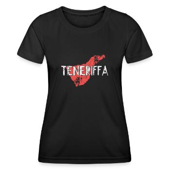 Teneriffa - Frauen Funktions-T-Shirt - Schwarz - Vorne - AI Model Female 172 light (172cm)
