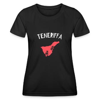 Ténérife - T-shirt sport Femme - noir - Devant - AI Model Female 172 light (172cm)