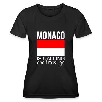 Citation Monaco - T-shirt sport Femme - noir - Devant - AI Model Female 172 light (172cm)