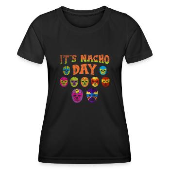 Luchador Masks It's Nacho Day - Frauen Funktions-T-Shirt - Schwarz - Vorne - AI Model Female 172 light (172cm)