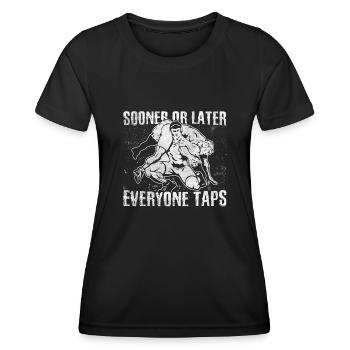 Tôt ou tard, tout le monde tape sur Ringer Gift - T-shirt sport Femme - noir - Devant - AI Model Female 172 light (172cm)