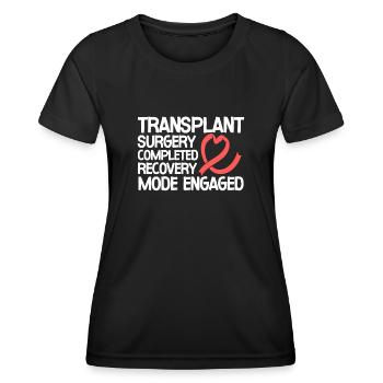 Lungen Transplantation Operation Geschenk - Frauen Funktions-T-Shirt - Schwarz - Vorne - AI Model Female 172 light (172cm)