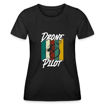 Drone Flying Quadcopter - T-shirt sport Femme - noir - Devant - AI Model Female 172 light (172cm)