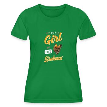 Brahma Chicken I Chicken Poultry Motif pour - T-shirt sport Femme - vert - Devant - AI Model Female 172 dark (172cm)