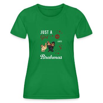 Brahma Chicken I Chicken Poultry Motif pour - T-shirt sport Femme - vert - Devant - AI Model Female 172 dark (172cm)