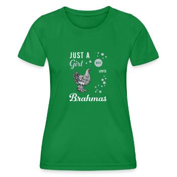 Brahma Chicken I Chicken Poultry Motif pour - T-shirt sport Femme - vert - Devant - AI Model Female 172 dark (172cm)