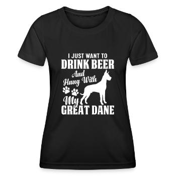 Great Danes, Great Danes - Women's Functional T-Shirt - black - Front - AI Model Female 172 light (172cm)