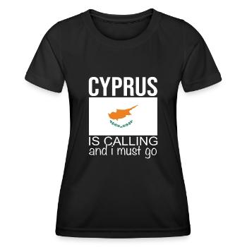Chypre Dicton - T-shirt sport Femme - noir - Devant - AI Model Female 172 light (172cm)