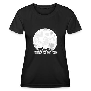 Vegetarian Vegan Vegetarian Gift - Women's Functional T-Shirt - black - Front - AI Model Female 172 light (172cm)