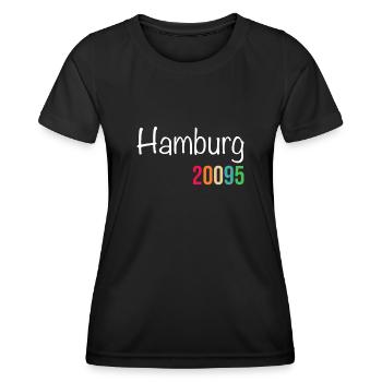 Hambourg - T-shirt sport Femme - noir - Devant - AI Model Female 172 light (172cm)