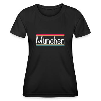 Munich - T-shirt sport Femme - noir - Devant - AI Model Female 172 light (172cm)