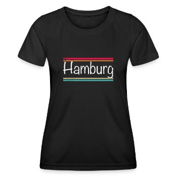 Hambourg - T-shirt sport Femme - noir - Devant - AI Model Female 172 light (172cm)