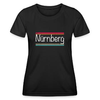 Nuremberg - T-shirt sport Femme - noir - Devant - AI Model Female 172 light (172cm)