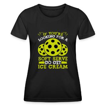 A la recherche d’un soft - T-shirt sport Femme - noir - Devant - AI Model Female 172 light (172cm)