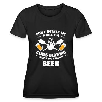 Glass blowing, Aronist, glass blower, glass blower - Women's Functional T-Shirt - black - Front - AI Model Female 172 light (172cm)