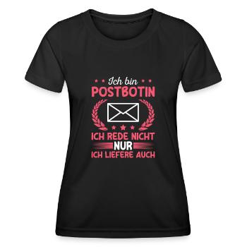 Post Paketdienst Briefträgerin Postbotin - Frauen Funktions-T-Shirt - Schwarz - Vorne - AI Model Female 172 light (172cm)