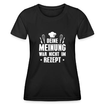 Kochen Spruch Küchenchef Koch Köchin - Frauen Funktions-T-Shirt - Schwarz - Vorne - AI Model Female 172 light (172cm)