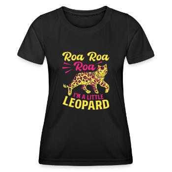 Bengal Cat Leopard Cat breed House tiger - Women's Functional T-Shirt - black - Front - AI Model Female 172 light (172cm)