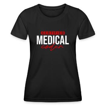 Medical Encoder Medical Programmer - Women's Functional T-Shirt - black - Front - AI Model Female 172 light (172cm)