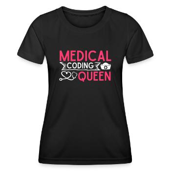 Medical Encoder Medical Programmer - Women's Functional T-Shirt - black - Front - AI Model Female 172 light (172cm)