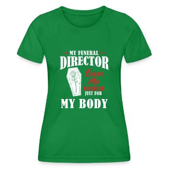 Salons funéraires, Salons funéraires - T-shirt sport Femme - vert - Devant - AI Model Female 172 dark (172cm)