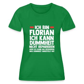 Florian - Frauen Funktions-T-Shirt - Kelly Green - Vorne - AI Model Female 172 dark (172cm)