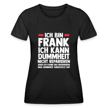 Frank - Frauen Funktions-T-Shirt - Schwarz - Vorne - AI Model Female 172 light (172cm)