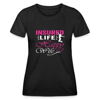 Drôle d’agent d’assurance - T-shirt sport Femme - noir - Devant - AI Model Female 172 light (172cm)