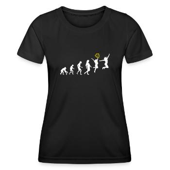 Agent d’assurance Evolution - T-shirt sport Femme - noir - Devant - AI Model Female 172 light (172cm)