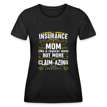 Drôle d’agent d’assurance - T-shirt sport Femme - noir - Devant - AI Model Female 172 light (172cm)