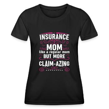 Drôle d’agent d’assurance - T-shirt sport Femme - noir - Devant - AI Model Female 172 light (172cm)