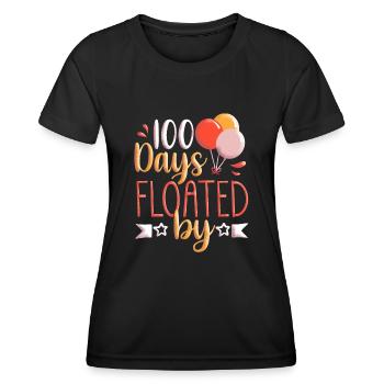 100 days school, 100 days smarter, school - Women's Functional T-Shirt - black - Front - AI Model Female 172 light (172cm)