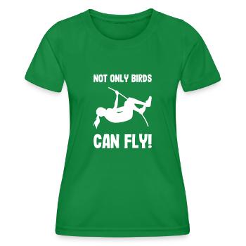 Stabhochspringer nicht nur vögel können fliegen - Frauen Funktions-T-Shirt - Kelly Green - Vorne - AI Model Female 172 dark (172cm)