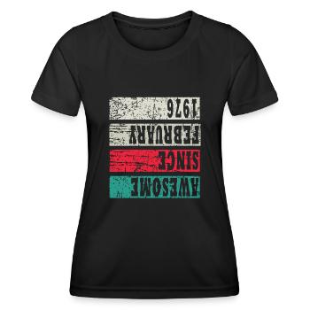 Fantastic since 1976 birthday - Women's Functional T-Shirt - black - Front - AI Model Female 172 light (172cm)
