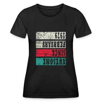 Fantastic since 1979 birthday - Women's Functional T-Shirt - black - Front - AI Model Female 172 light (172cm)