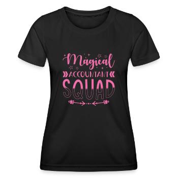 Groupe comptable - T-shirt sport Femme - noir - Devant - AI Model Female 172 light (172cm)