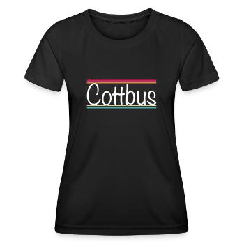Cottbus - Frauen Funktions-T-Shirt - Schwarz - Vorne - AI Model Female 172 light (172cm)