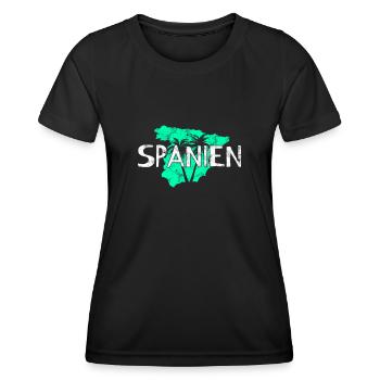 Espagne - T-shirt sport Femme - noir - Devant - AI Model Female 172 light (172cm)