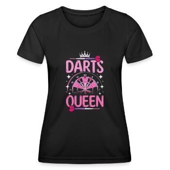 Reine des fléchettes - T-shirt sport Femme - noir - Devant - AI Model Female 172 light (172cm)