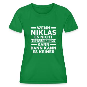 Niklas - Frauen Funktions-T-Shirt - Kelly Green - Vorne - AI Model Female 172 dark (172cm)
