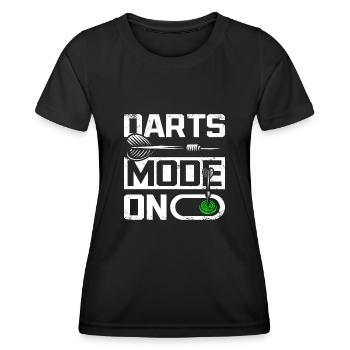 Darts mode on - Frauen Funktions-T-Shirt - Schwarz - Vorne - AI Model Female 172 light (172cm)