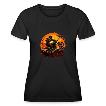 Ride to Hell - Action de motocross à couper le souffle - T-shirt sport Femme - noir - Devant - AI Model Female 172 light (172cm)