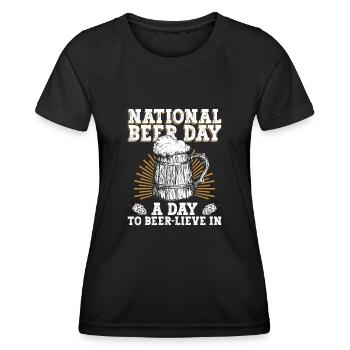 Beer Day Beer Day Beer lovers Beer drinkers - Women's Functional T-Shirt - black - Front - AI Model Female 172 light (172cm)