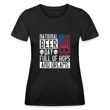 Beer Day Beer Day Beer lovers Beer drinkers - Women's Functional T-Shirt - black - Front - AI Model Female 172 light (172cm)